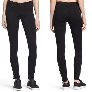 Rag & Bone Skinny Jeans Black Size 24 Women’s Full Length Mid Rise Cotton Blend